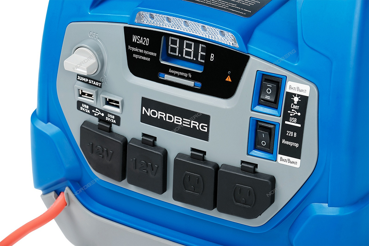 Устройство пусковое портативное 5/12V, емкость 18Ач