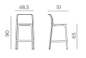 Стул пластиковый полубарный Net Stool Mini 2