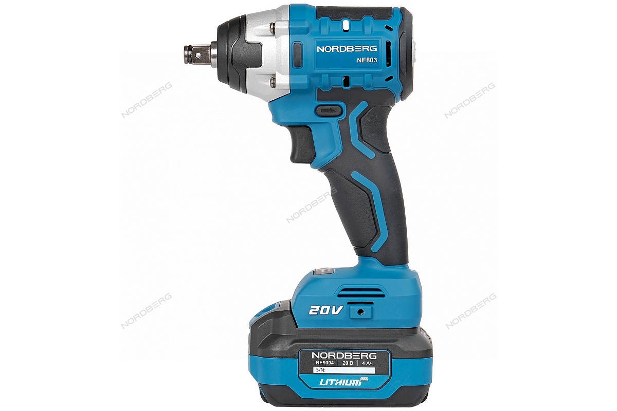 Гайковерт аккумуляторный, 1/2", 20В, 300Нм с 4A акк. и зар. уст-вом 4A, в чехле