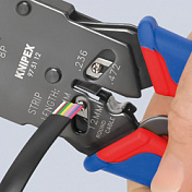 Инструмент для опрессовки штекеров типа Western вороненые 200 мм Knipex  KN-975112SB 1