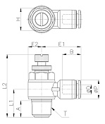 Дроссели пневматические NSC дюймовая резьба CDC Pneumatics   1