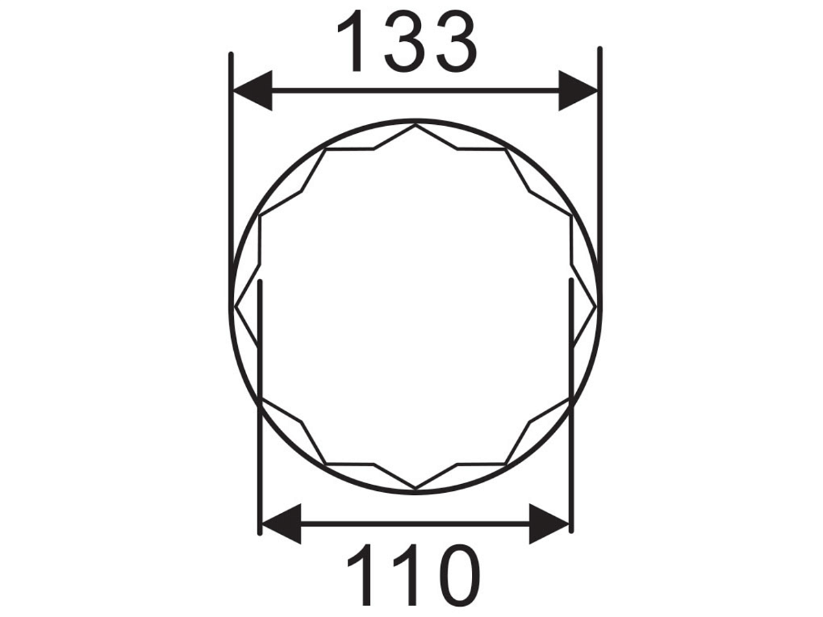 Головка ступичная для IVECO 12 гранная 110 мм