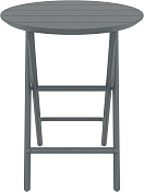 Стол пластиковый складной Helen Folding Table Ø60 2