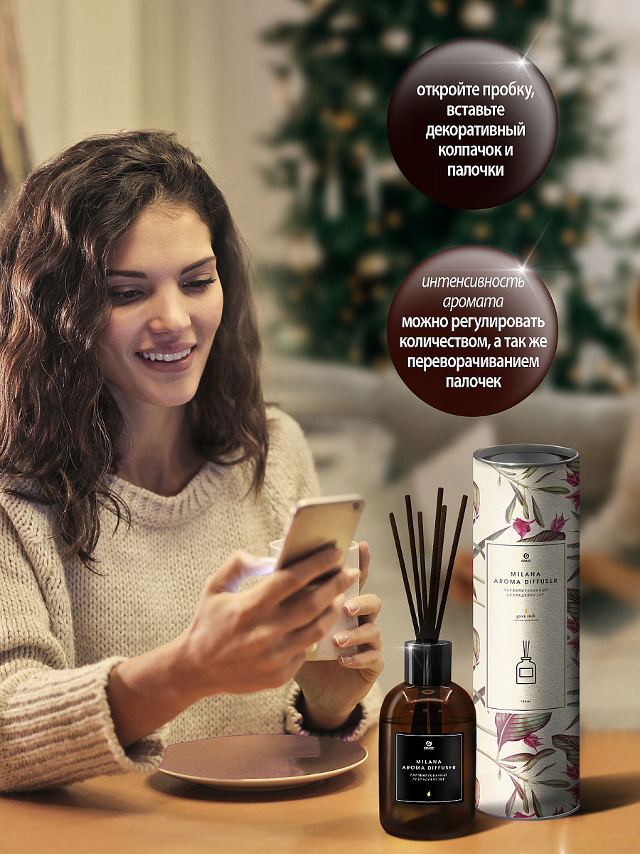 парфюмированный аромадиффузор "milana green stalk" 100 мл