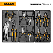 Набор инструментов "CHAMPION" для тележки, 18 ложементов, 239 предметов Tolsen  TT85416-239 4