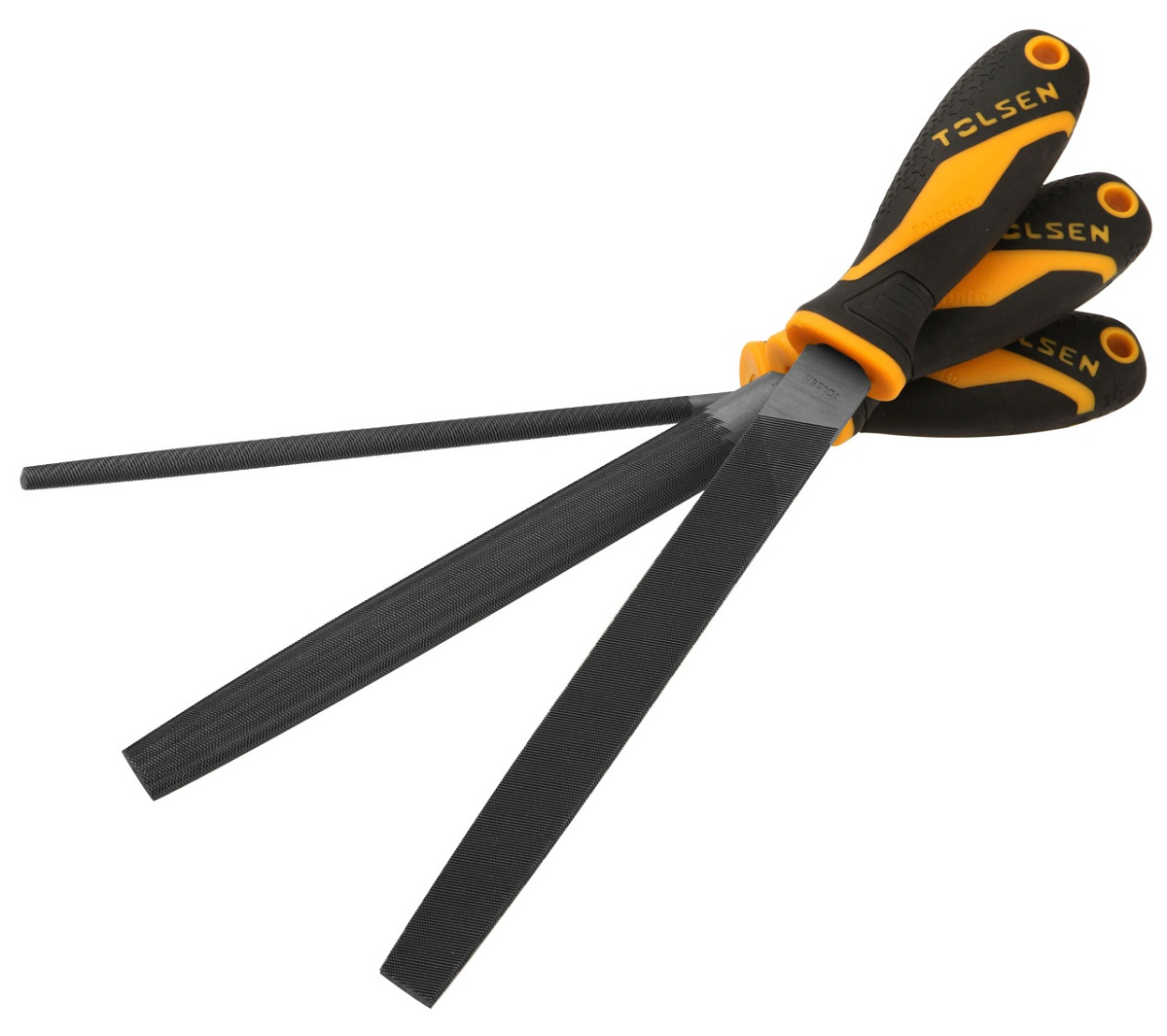 Набор напильников "GRIPro", 200 мм, 3 предмета