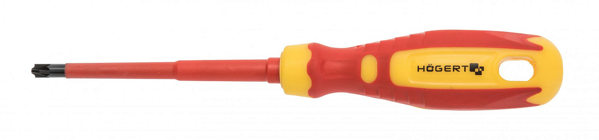 HOEGERT Отвертка изолированная крестовая для автоматов PZ2/SL6, 100 мм, 1000 V, сталь CrMo