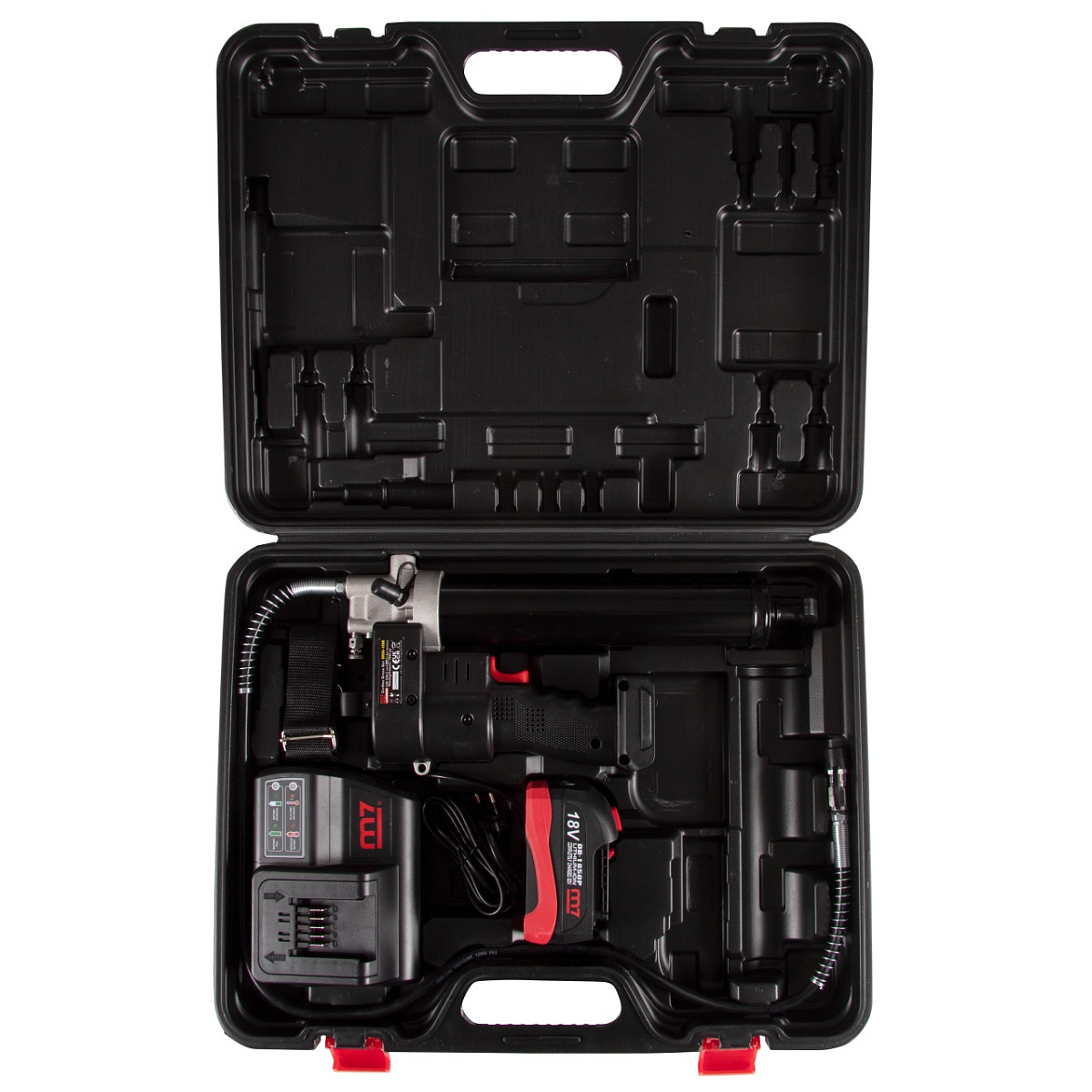 Шприц плунжерный 400 мл, аккумуляторный, 3 предмета, кейс