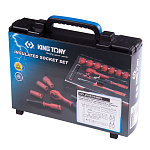 Набор торцевых диэлектрических головок с принадлежностями 1/4", шестигранные, 5-14 мм, 18 предметов