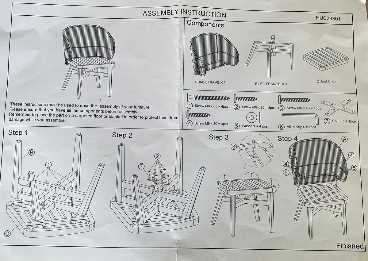 Комплект деревянной мебели Mali