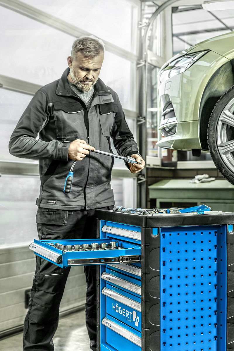 Тележка инструментальная 6 ящиков, усиленный пластиковый верх