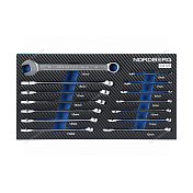 Набор ключей накидных в ложементе для тележки, 14 шт  Nordberg  10214T