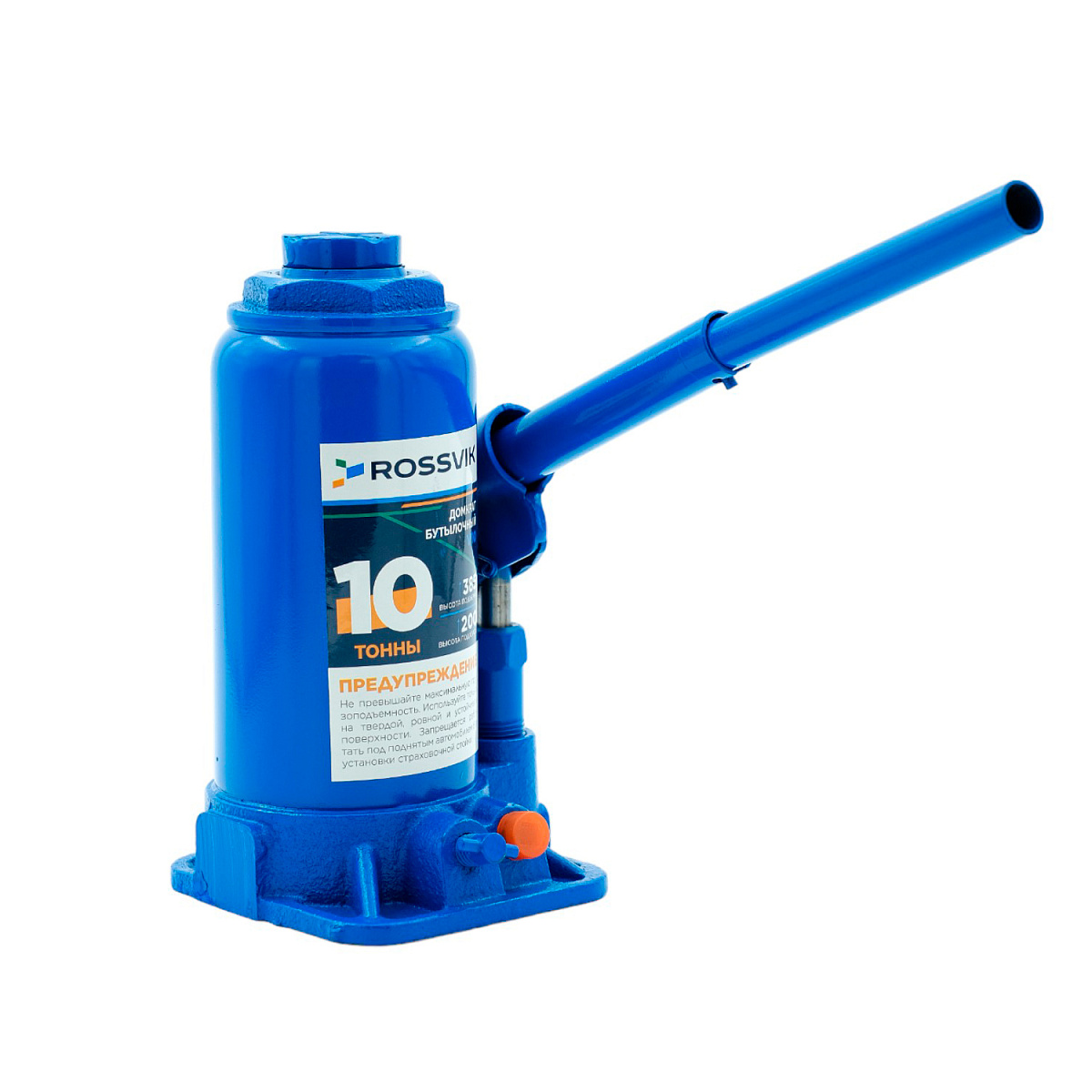 Домкрат бутылочный V10, г/п 10,0т ROSSVIK