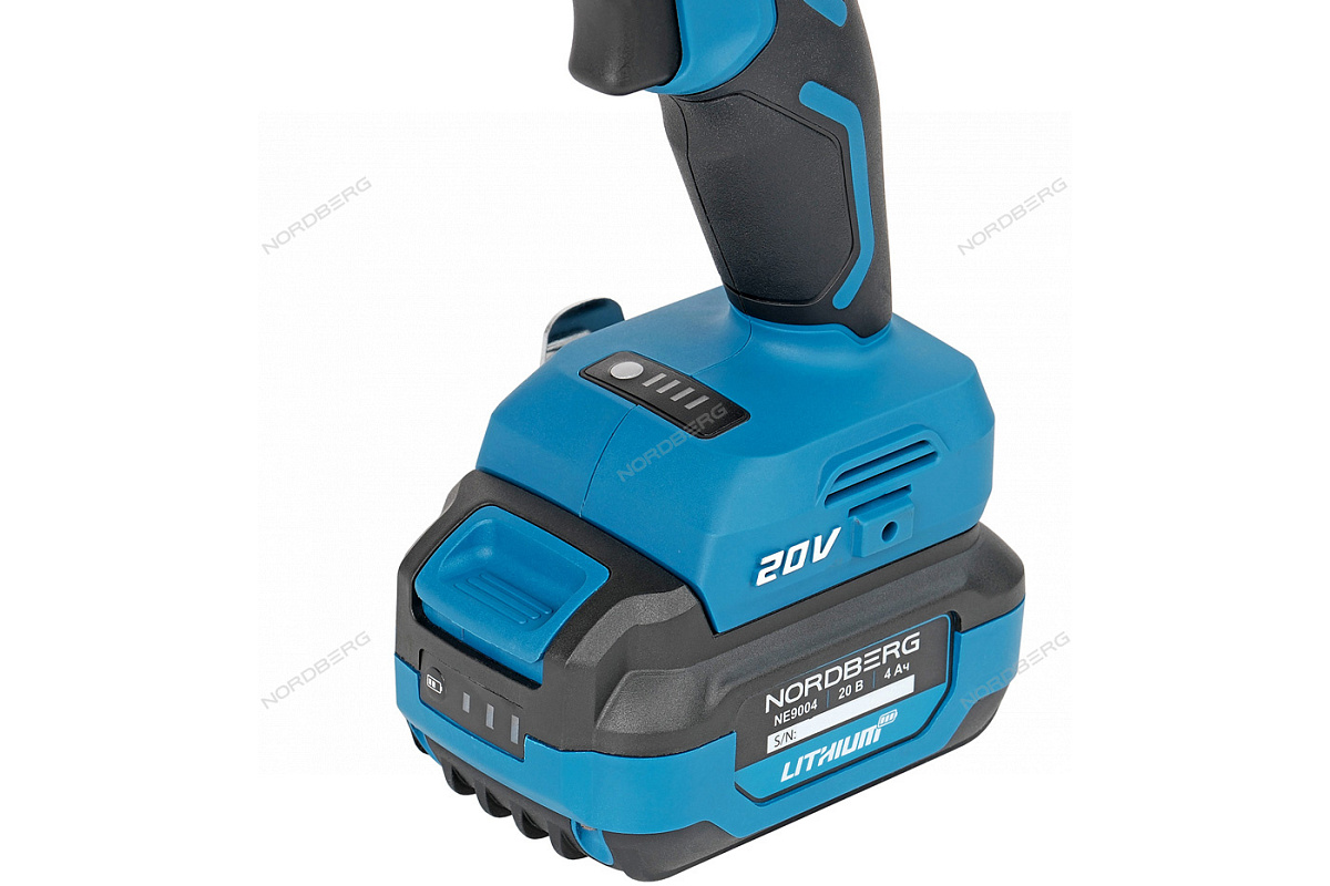 Гайковерт аккумуляторный, 1/2", 20В, 300Нм с 4A акк. и зар. уст-вом 4A, в чехле