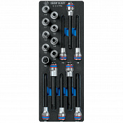 Набор насадок HEX, TORX и SPLINE, ложемент, 17 предметов  King Tony  9-4147PRV 1