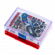 Набор вставок (бит) 1/4;, TORX, HEX, PZ, PH, SLOT, 20 предметов МАСТАК 058-10020C Мастак   058-10020C 2