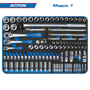 Набор инструментов ACTION для тележки, 15 ложементов, 327 предметов  King Tony  934-327MRVD 1