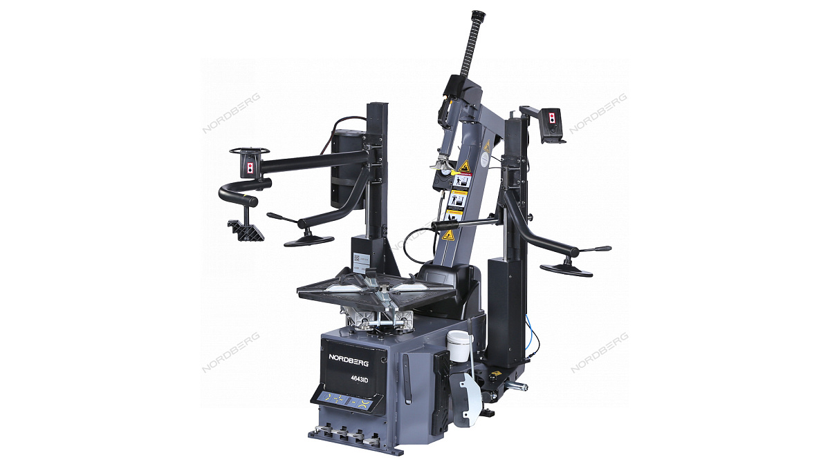 Станок шиномонтажный автомат, инверторный, стол с накладками, 220 В, серый