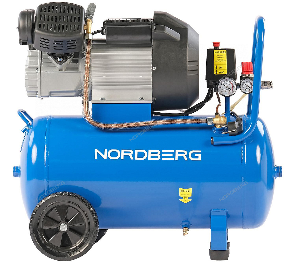 Компрессор поршневой V-образный 220 В, ресивер 50 л, 360 л/мин