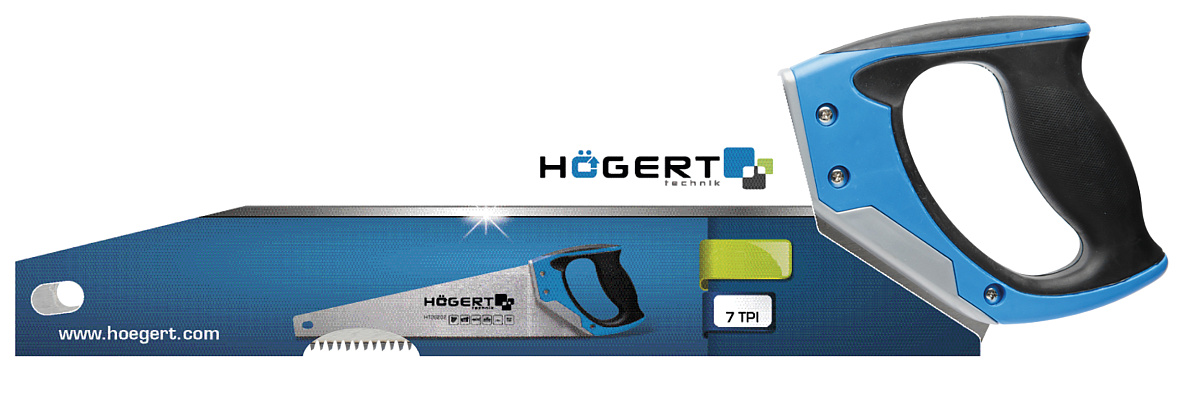 Пила- ножовка 500 мм, 7 TPI, закаленное, трехстороняя заточка