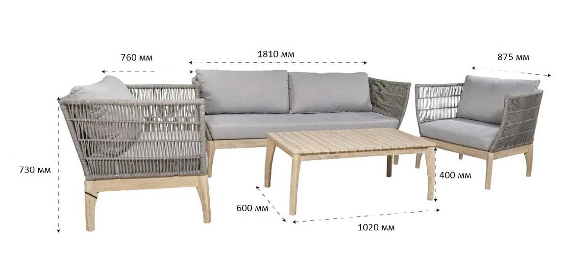 Комплект деревянной мебели River