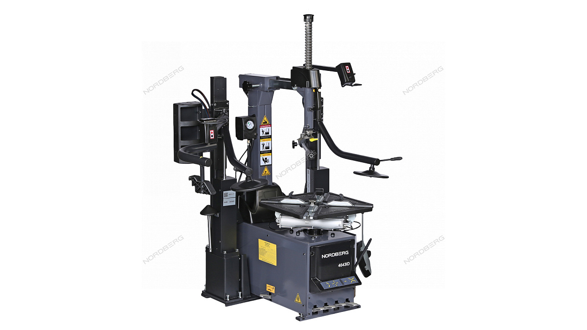 Станок шиномонтажный автомат, инверторный, стол с накладками, 220 В, серый