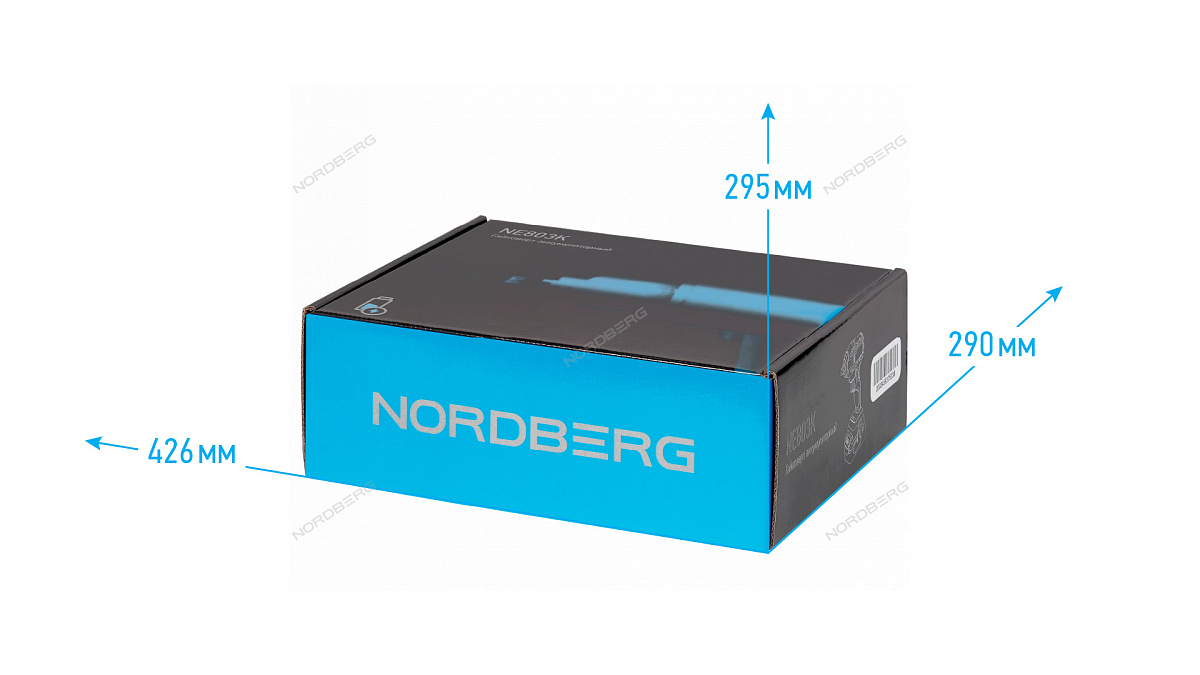 Гайковерт аккумуляторный, 1/2", 20В, 300Нм с 4A акк. и зар. уст-вом 4A, в чехле