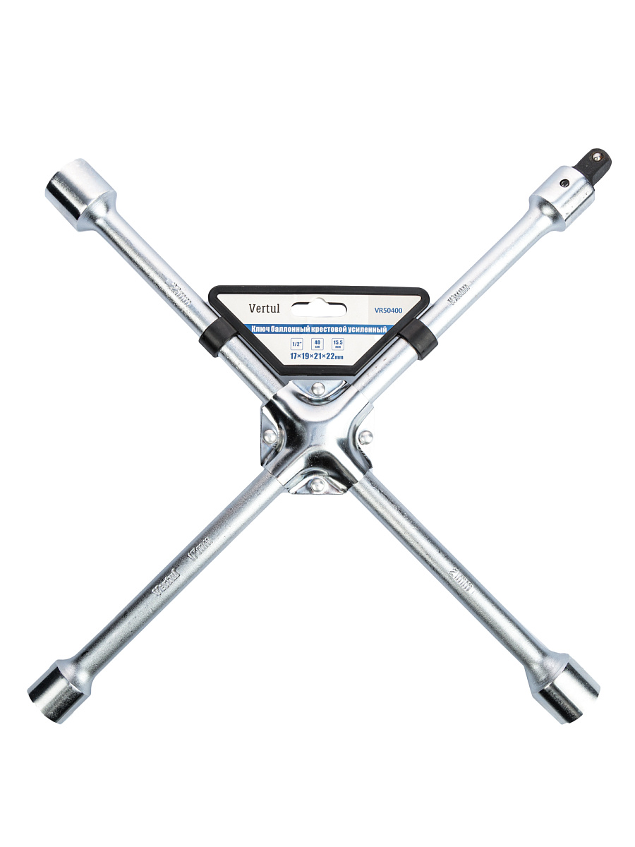 Ключ баллонный крестовой усиленный 17×19×21×22мм / 1/2″