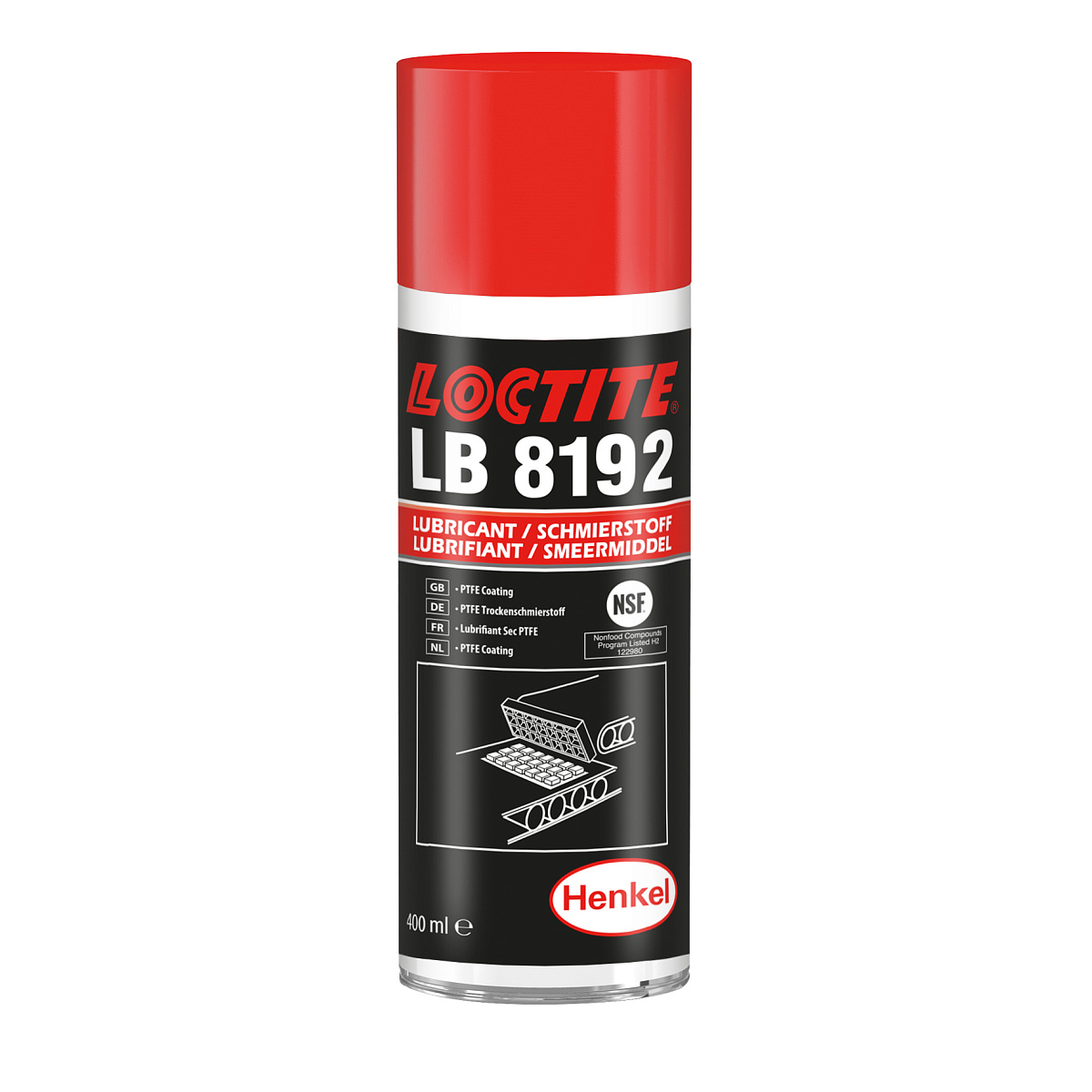 Loctite 8192 400мл Спрей тефлоновый