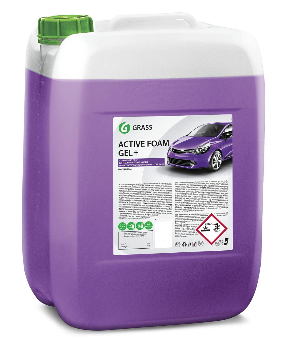 Химия б/к "Active Foam GEL PLUS" 24кг (новая канистра) GRASS