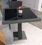 Стол Antares 80×80 со стеклянным верхом (Anthracite) 1