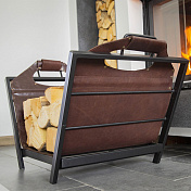 Дровница кожаная с подставкой Conkretika  leather woodcutter 