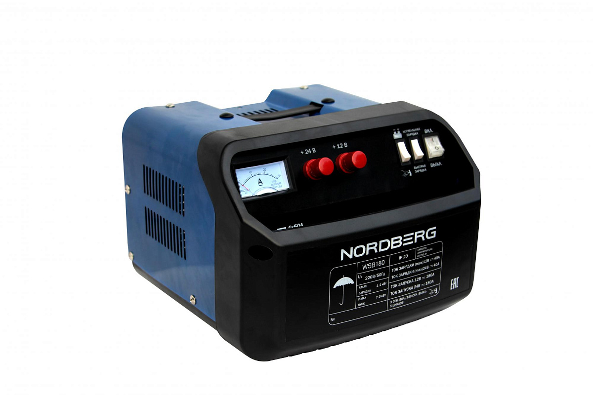 Пускозарядное устройство 12/24V макс ток 180A