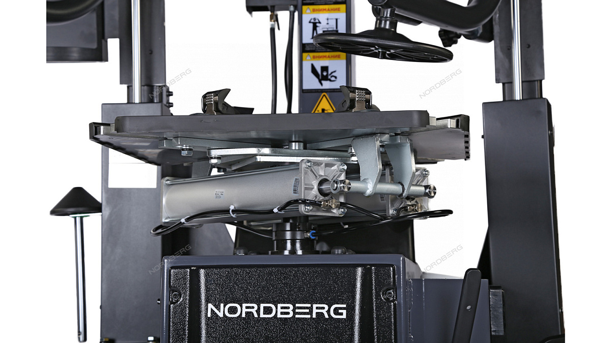 Станок шиномонтажный автомат, инверторный, стол с накладками, 220 В, серый