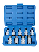 Набор головок 1/2″ со вставкой шестигранной, длина 55 мм, 9 пр. VERTUL  VR50193