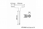 Набор Ключей  torx security типа "Т", 10 штHögert  HT1W881  1